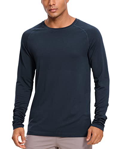 Amazon.com: CRZ YOGA Mens Seamless Long Sleeve Tee Shirts Moisture